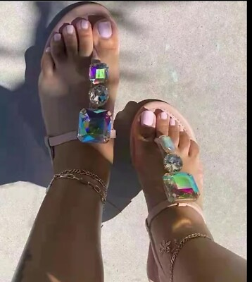 #ad women summer flat sandals