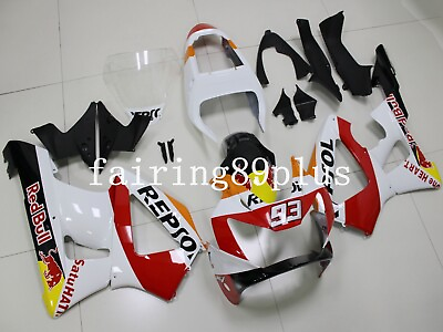 #ad White Red Black REPSOL ABS Injection Fairing Kit Fit for 2000 2001 CBR929RR