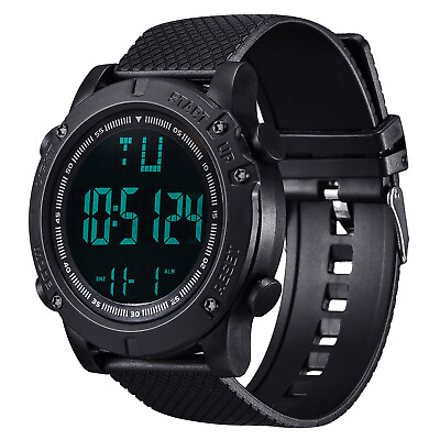 #ad Men Wristwatch Waterproof Digital Sports Watch Military Tactical LED Backlight