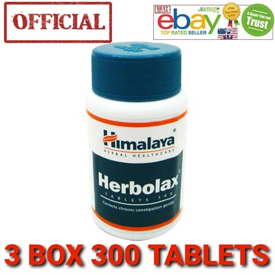 #ad Herbolax Himalaya Exp.2026 OFFICIAL 3 BOX USA 300 Tablets CONSTIPATION Care