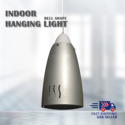 #ad Hanging Pendant Bell Shape Chrome Indoor Home Modern Lamp Light Fixture New US