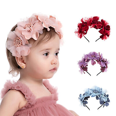 #ad Infant Hair Hoop Adorable Headdress Baby Girls Flower Hair Hoop Long lasting $9.93