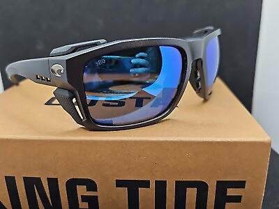 #ad Costa Del Mar KING TIDE 8 Polarized Sunglasses Black Pearl Blue Mirror Glass