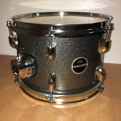 #ad PDP By DW 10” Rack Tom Silver Sparkle Encore 10x7 Inch Mounted Drum Tom NICE