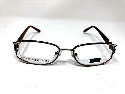 #ad Glow Eyeglasses Frame 18 Brown Gold 52 18 135 Flex Hinge :603