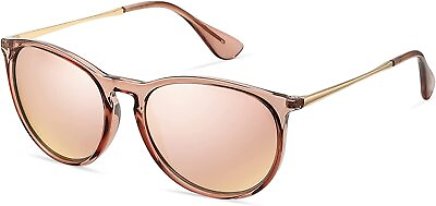 #ad Fozono Retro Round Polarized Sunglasses for Women Trendy Vintage Sun Glasses UV