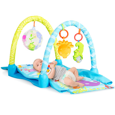 #ad 4 In 1 Baby Gym Infant Activity Center Toddler Play Mat Pad Kid Play Yard w Toy