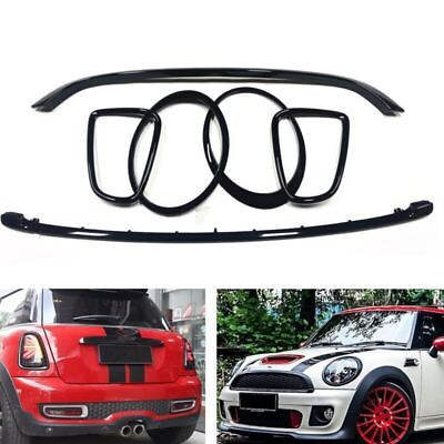 #ad 1 Set Headlight Trim Tail Light Frame Cover Grille For Mini Cooper JCW R55 56 57