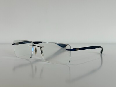 #ad Ray Ban RB 8720 1153 LightForce Rimless Gunmetal Blue Eyeglasses Frame 56 17 145