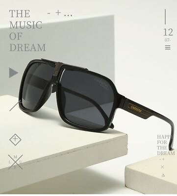 #ad New Men#x27;s Women#x27;s Retro Sunglasses Large Square Frame Carrera GlassesBox 1014 s