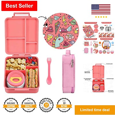 #ad Ultimate Bento Lunch Box with 4 Compartments Leakproof Soup Thermo BPA Free