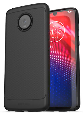 #ad For Moto Z4 Case Thin Armor Slim Flexible Grip Cover for Motorola Z4 Phone Black
