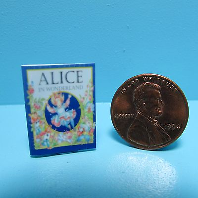 #ad Dollhouse Miniature Replica of Book Disneys Alice in Wonderland B002