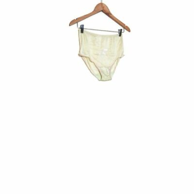 #ad Vintage 80s Nylon Sheer Embrodiered Panties Pale yellow Green