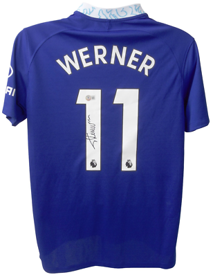 #ad Timo Werner Signed 2022 Chelsea Home Soccer Jersey #11 Beckett COA