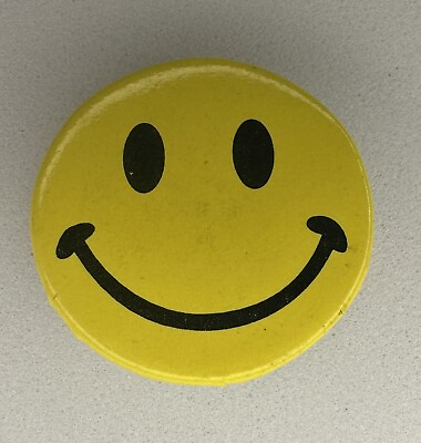 #ad Smiley Face Pin 1”
