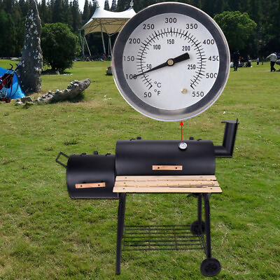 #ad BBQ Temperature Thermometer Gauge Barbecue BBQ Grill Smoker Pit Thermostat Tool