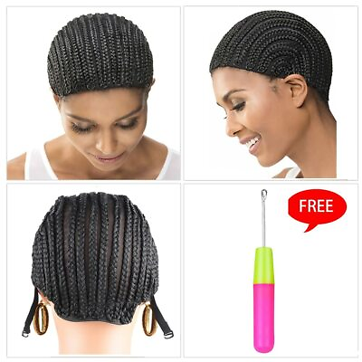 #ad 1PCS Breathable Braided Crochet Cornrows Wig Caps for Making Synethic Wigs