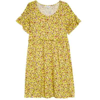 #ad Kids floral flutter sleeve dress size M