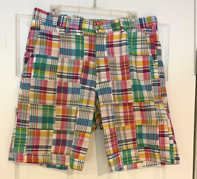 #ad New Pastel Madras Shorts by Country Club Prep size 34