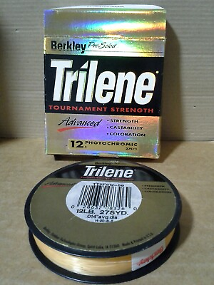 #ad VTG. Trilene by Berkley 12LB Test 275 yards Photochromic Fishing Line. New other
