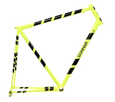 #ad Gunnar Waterford 33 Series Road Frame 62cm Neon Yellow Test Paint Frame Rim NEW*