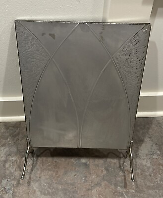 #ad Vintage Deco Metal Fireplace Screen Guard Cover One Panel 22 1 2quot; x 17 1 2quot;