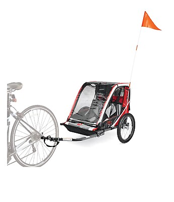 #ad Allen Sports Deluxe Steel 2 Child Bicycle Trailer T2 Red NEW Ship From USA