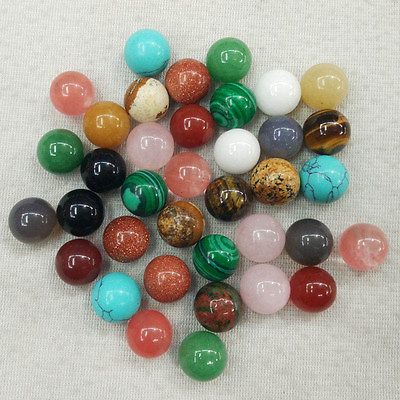 #ad Assorted natural stone round ball shape no hole 12mm beads wholesale 50pcs lot