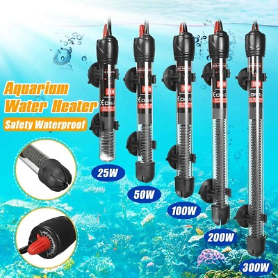 #ad 25W 300W Submersible Aquarium Fish Tank Heater Rod Heating Adjustable Thermostat