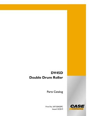 #ad CASE DV45D DOUBLE DRUM ROLLER T4F PARTS CATALOG $54.00
