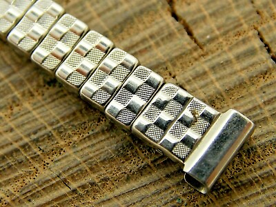 #ad Brite NOS Unused Vintage Stainless Steel Expansion Watch Band 8mm Bracelet