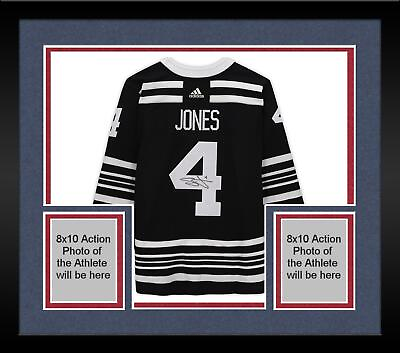 #ad FRMD Seth Jones Chicago Blackhawks Signed Black Alternate Adidas Auth. Jersey