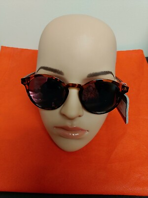 #ad Circle Foster Grant Sunglasses Tortoise Design Plastic Frame Pink Lenses