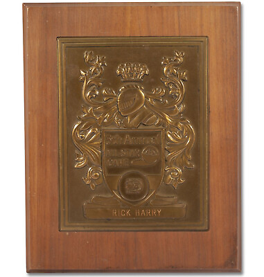 #ad Rick Barry Personally Owned 1972 ABA All Star Plaque Award Basketball NY Nets