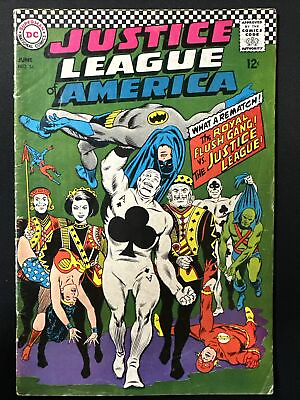 #ad Justice League of America #54 DC Comics 1st Print Batman Silver age 1967 VG *A4