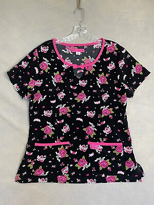 #ad Betsey Johnson Womens Size M Roses and Hearts Tattoo xoxo 2019 FLAW