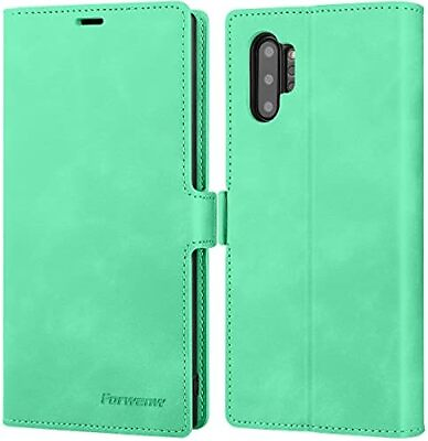 #ad Galaxy Note 10 Plus Wallet Case Premium Leather Note 10 5G Folio Flip Case with