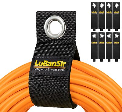 #ad 9 Pack Extension Cord Holder 17 Inch Heavy Duty Storage Strap for Garage Org...