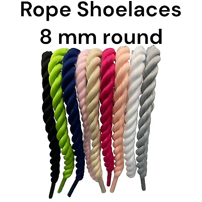 #ad Stylish Twisted Round Strings Shoelaces Fits Through Most Eyelids Fast Ship