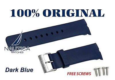 #ad NAUTICA AUTHENTIC BAND STRAP BLUE 28mm N16575G A16575G A13600G N13524G A14665G