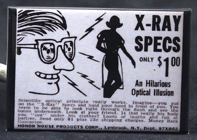 #ad X Ray Glasses Comic Book Ad 2quot; X 3quot; Fridge Locker Magnet. Vintage Toy Ad