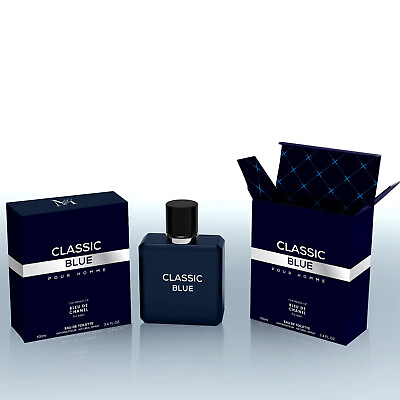 #ad MCH Beauty Classic Blue 3.4 Oz EDT Spray Men#x27;s Cologne $10.99
