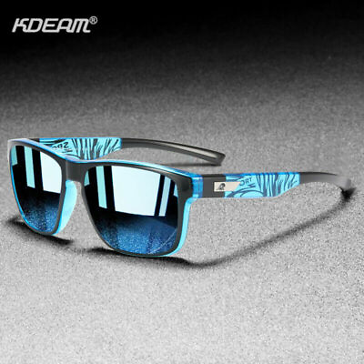 #ad KDEAM Square Sport Polarized Sunglasses for Men Women HD Fishing Driving Glasses