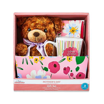 #ad Mother’S Day 5 Piece Gift Set Brown Teddy