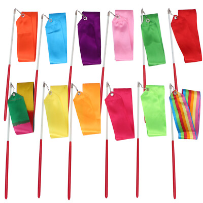 #ad 12pcs Rainbow Dance Ribbons for Gymnastics amp; Talent Shows