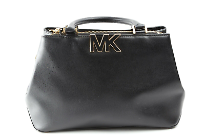 #ad MICHAEL KORS Black Pebbled Leather Shoulder Tote Bag $94.99