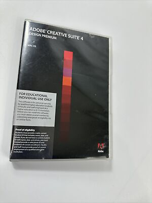 #ad Adobe Creative Suite 4 Design Premium For Mac Is Student DVD’s w Serial # READ