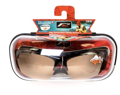 #ad Renegade Poly Carbonate Polarized Bifocal Sunglasses 2.00 Magnifier Bifocals $34.98
