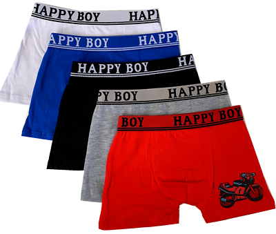 #ad New of 5 Boys Seamless Boxer Short Kids Spandex Underwear Boy Briefs #6414 $10.99